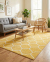 Trellis Mosaic Collection Area Rug -  Pergolatown (Yellow) Rectangle Yellow  lifestyle 3