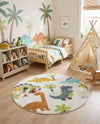 Wonder Tykes Collection Area Rug -  Pastiche Round Ivory  lifestyle 42