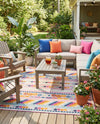 Bahama Breeze Outdoor Collection Area Rug -  Bimini Rectangle Pink  lifestyle 53