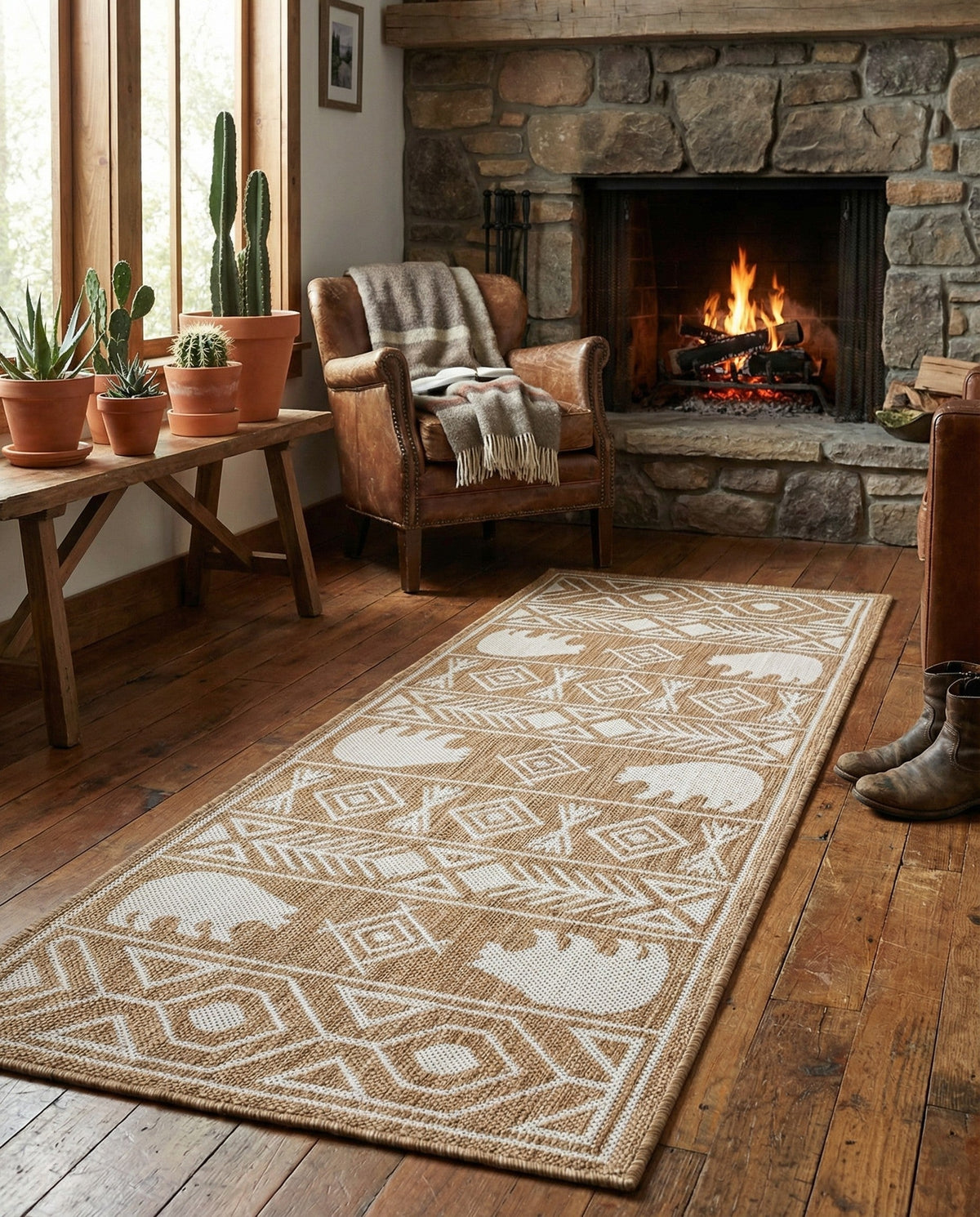 Mesa Oasis Rugs Collection Area Rug - Sundown Runner Taupe  lifestyle 42