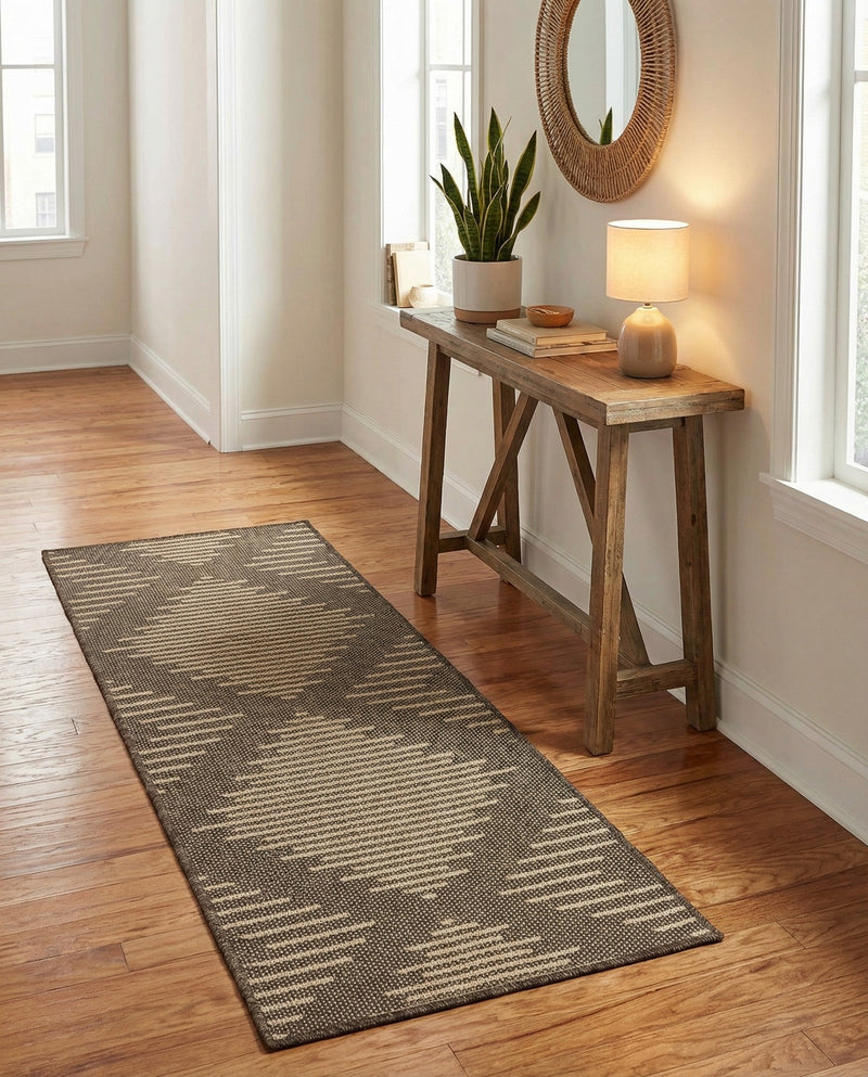 Sahara Sands Collection Area Rug -  Merimde Runner Brown  lifestyle 76