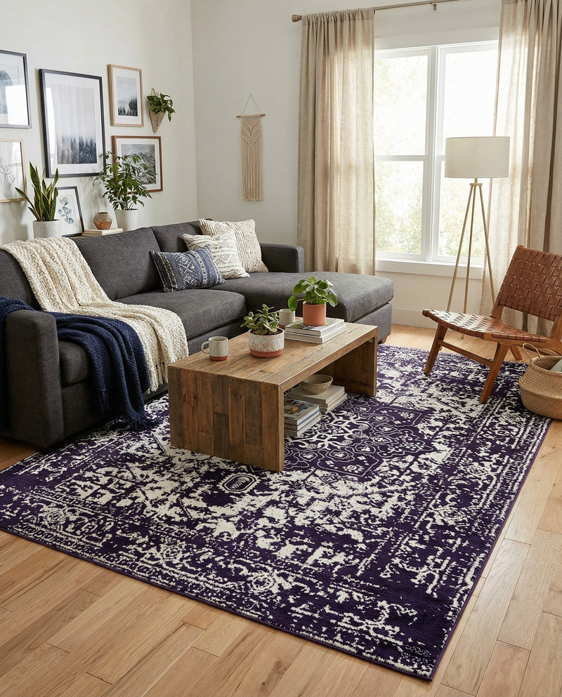 Georgetown Rugs Collection Area Rug - Dupont (Navy Blue) Rectangle Navy Blue  lifestyle 9