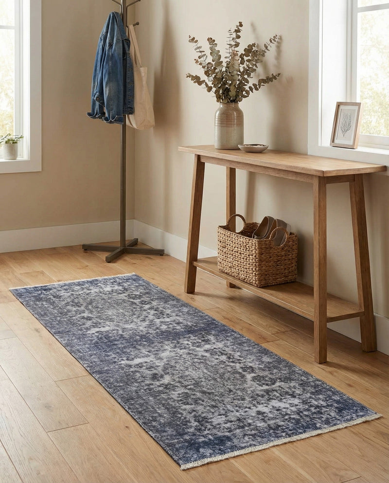 Bazaar Chic Collection Area Rug -  Asilah Runner Gray and Blue  lifestyle 43
