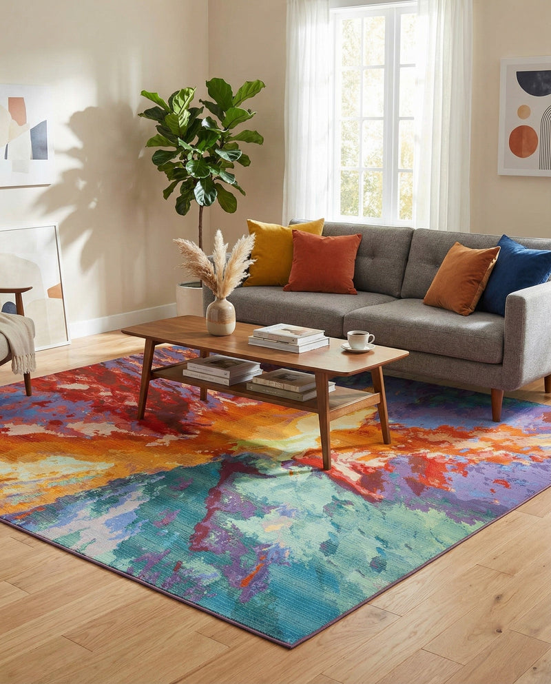 Urban Terrace Collection Area Rug -  Laneway Rectangle Multi  lifestyle 48