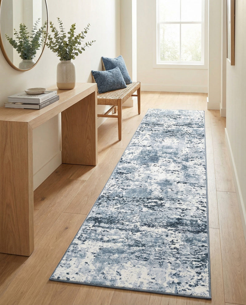 Luminara Sands Collection Area Rug - Elysium (Vintage Blue) Runner Vintage Blue  lifestyle 39