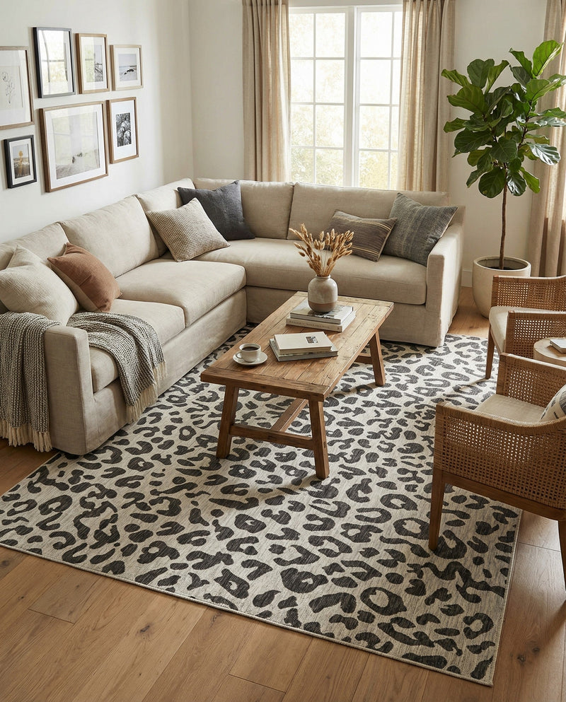Savannah Escape Collection Area Rug -  Amazon (Light Gray) Rectangle Light Gray  lifestyle 11