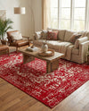 Georgetown Rugs Collection Area Rug - Dupont (Red) Rectangle Red  lifestyle 19