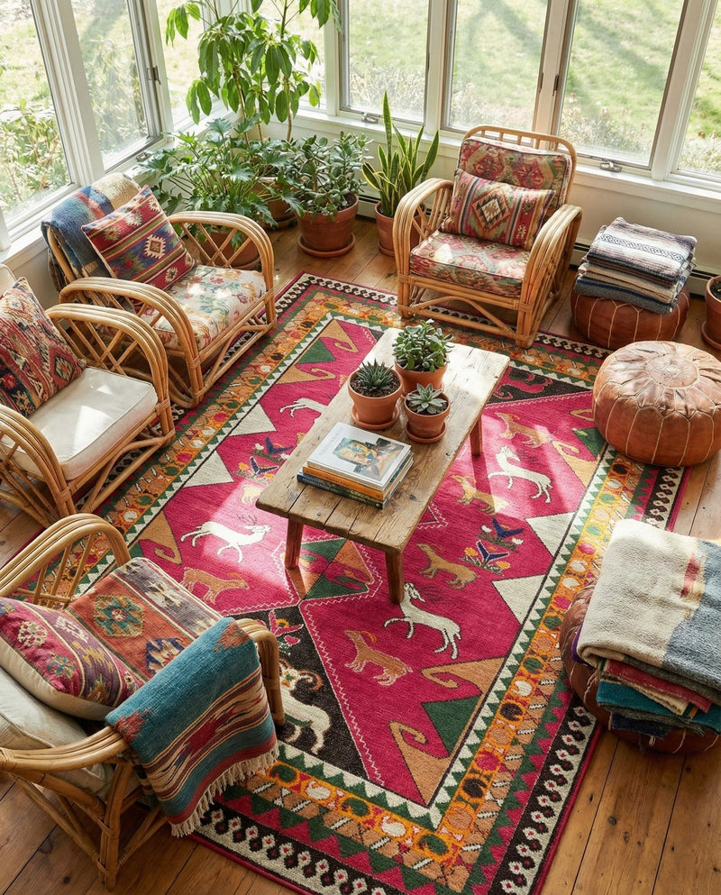 Sedona Vista Collection Area Rug -  Nolina Rectangle Pink  lifestyle 15