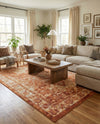 Savannah Soiree Collection Area Rug -  Everglade (Rust Red) Rectangle Rust Red  lifestyle 17