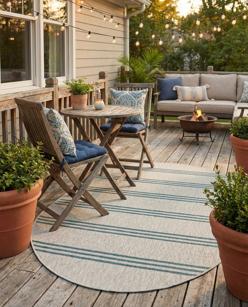 Urban Oasis Rugs Collection Area Rug -  District (Light Gray) Oval Light Gray  lifestyle 21