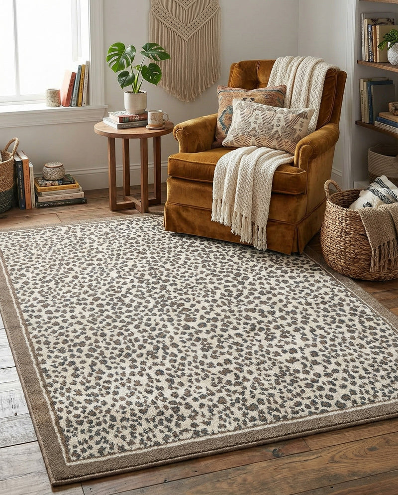 Savannah Sojourn Collection Area Rug - Serengeti Rectangle Brown  lifestyle 34