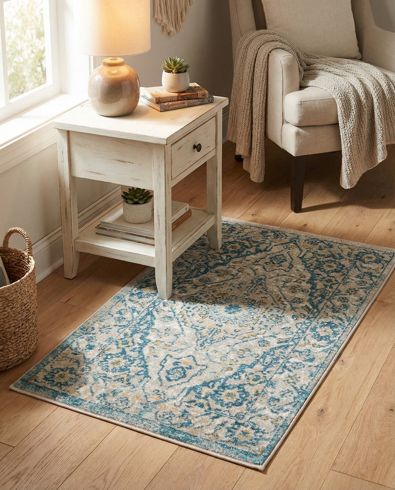 Seville Stripes Collection Area Rug - Cadiz (Light Gray) Rectangle Light Gray  lifestyle 20