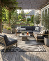 Urban Terrace Collection Area Rug -  Queens Rectangle Black and White  lifestyle 21