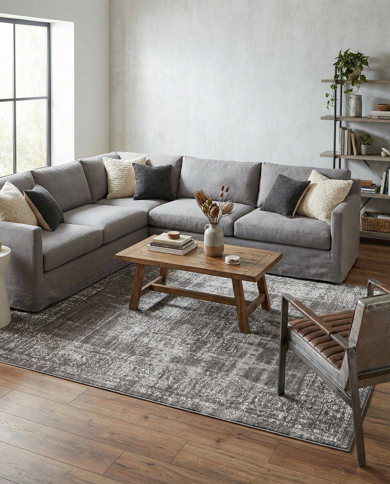 Copenhagen Comfort Collection Area Rug -  Helsingør Rectangle Dark Gray  lifestyle 33