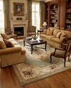 Versailles Elegance Collection Area Rug -  Louveciennes (Green) Rectangle Green  lifestyle 27