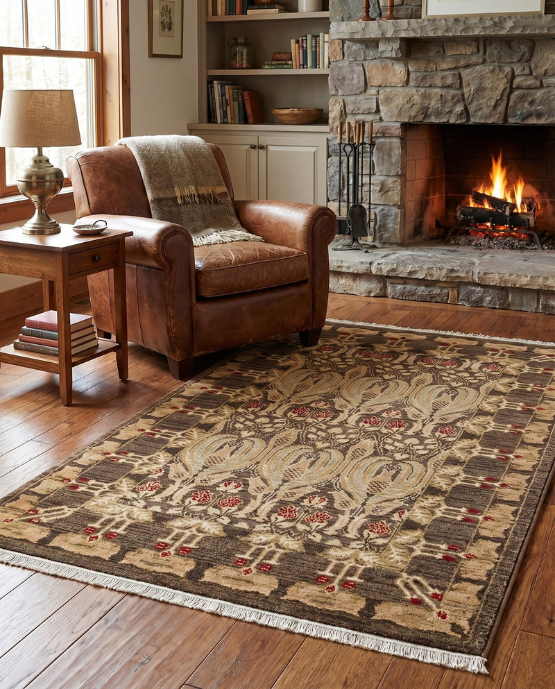 Chelsea Elegance Collection Area Rug -  Brompton (Brown) Rectangle Brown  lifestyle 45