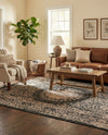 Patio Heritage Collection Area Rug -  Lafayette (Black) Rectangle Black  lifestyle 21