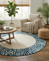 Savannah Escape Collection Area Rug - Serengeti Round Ivory  lifestyle 74