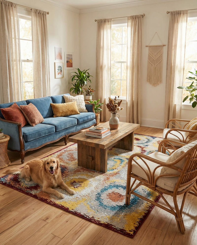 Aegean Elegance Washables Collection Area Rug -  Rhodes Rectangle Multi  lifestyle 19