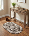 Riviera Elegance Collection Area Rug -  Menton (Light Brown) Oval Light Brown  lifestyle 184