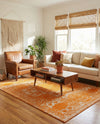 Dover Terrace Collection Area Rug -  Lagoon (Orange) Rectangle Orange  lifestyle 19