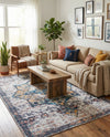 Baroque Era Collection Area Rug - Versailles (Sea Salt White) Rectangle Sea Salt White  lifestyle 25