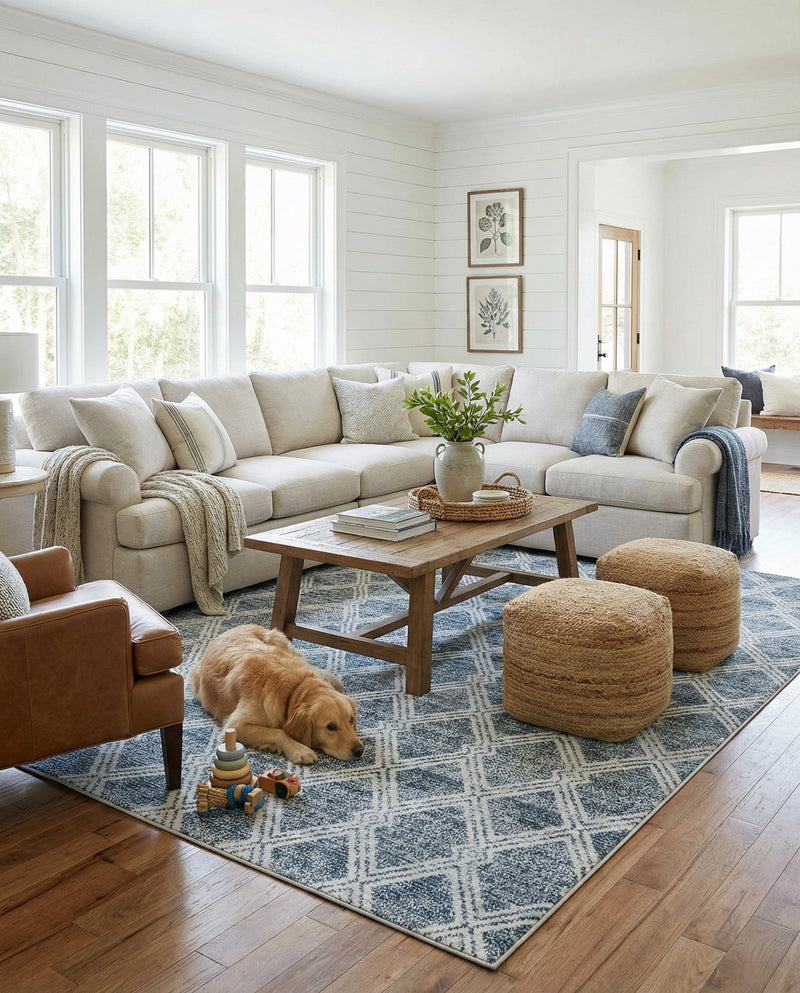 Aegean Elegance Washables Collection Area Rug -  Tinos Rectangle Ivory  lifestyle 50
