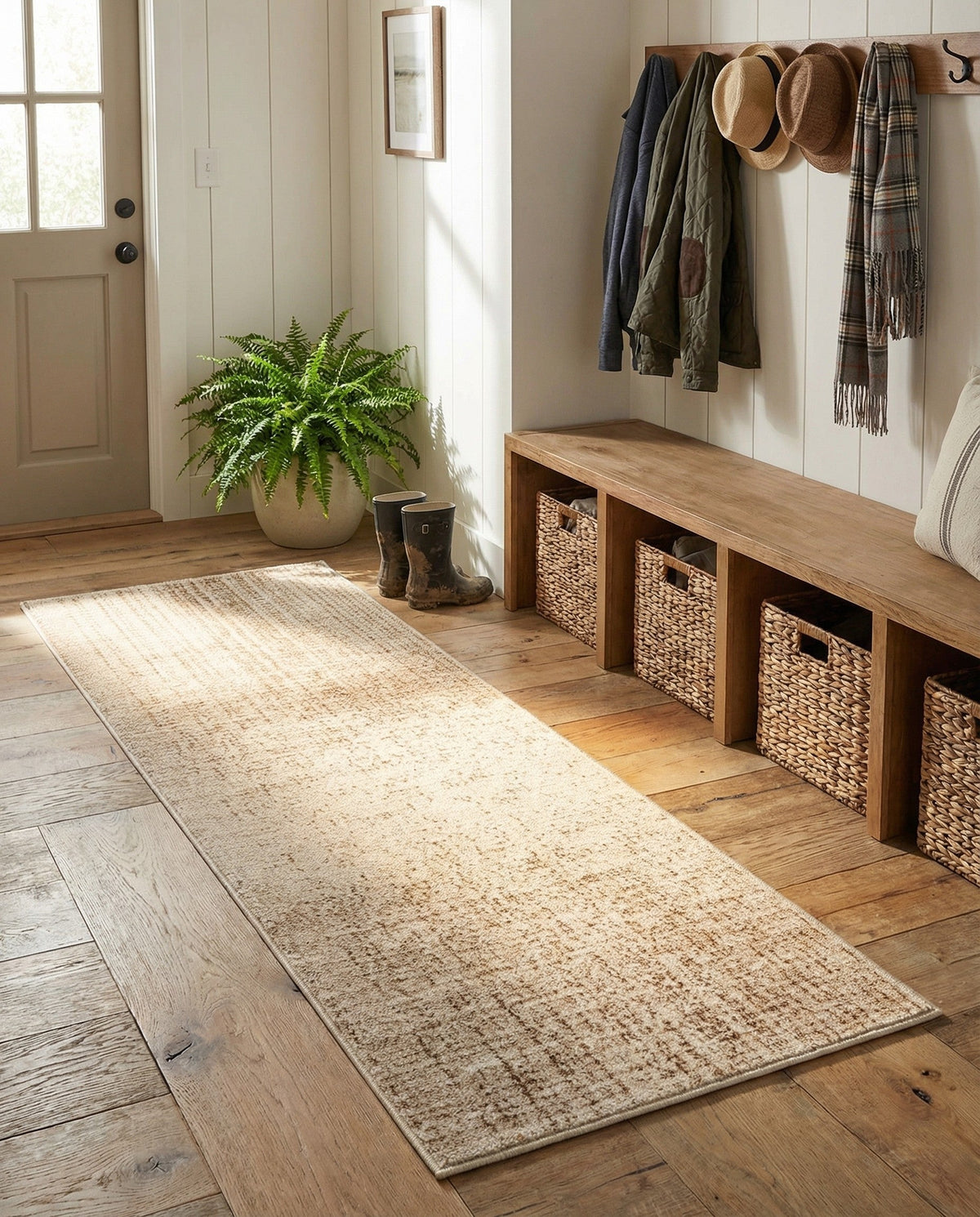 Jewel Oasis Collection Area Rug - Sapphire (Ivory) Runner Ivory  lifestyle 130