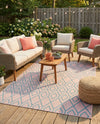 Urban Oasis Rugs Collection Area Rug -  Boulevard (Pink and Aqua) Rectangle Pink and Aqua  lifestyle 16