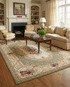Versailles Elegance Collection Area Rug -  Louveciennes (Green) Rectangle Green  lifestyle 25