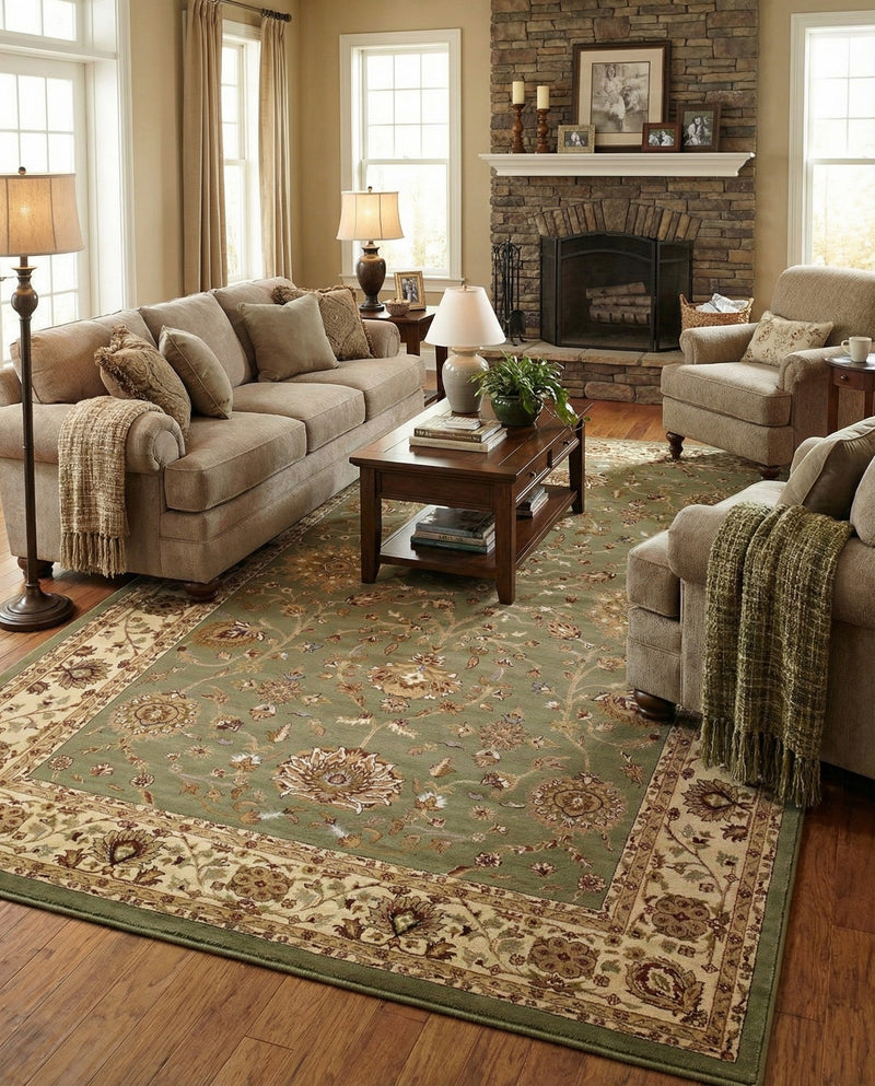 Jaipur Elegance Collection Area Rug -  City Rectangle Light Green  lifestyle 11