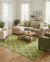 Lattice Gardens Collection Area Rug -  Bloomfield (Light Green) Rectangle Light Green  lifestyle 19