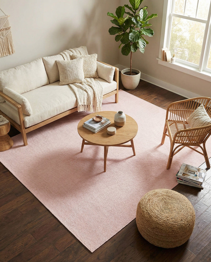 Seaside Serenity Collection Area Rug - Veranda (Whisper Pink) Square Whisper Pink  lifestyle 25