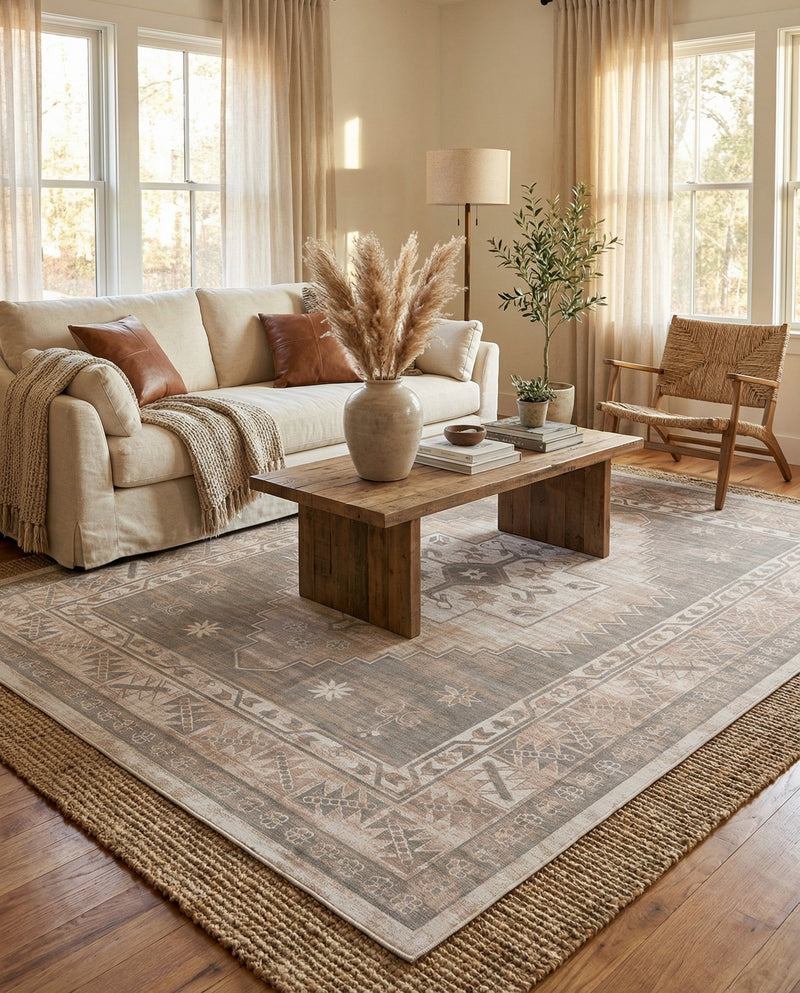 Savannah Series Collection Area Rug -  Augusta (Mink) Rectangle Mink  lifestyle 8