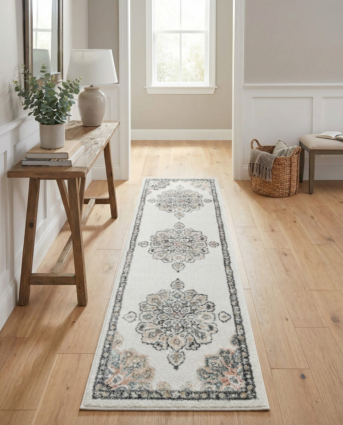 Beverly Grove Collection Area Rug - Melrose (Ivory) Runner Ivory  lifestyle 82