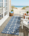 Seaside Haven Rugs Collection Area Rug - Sapphire (Blue) Runner Blue  lifestyle 48