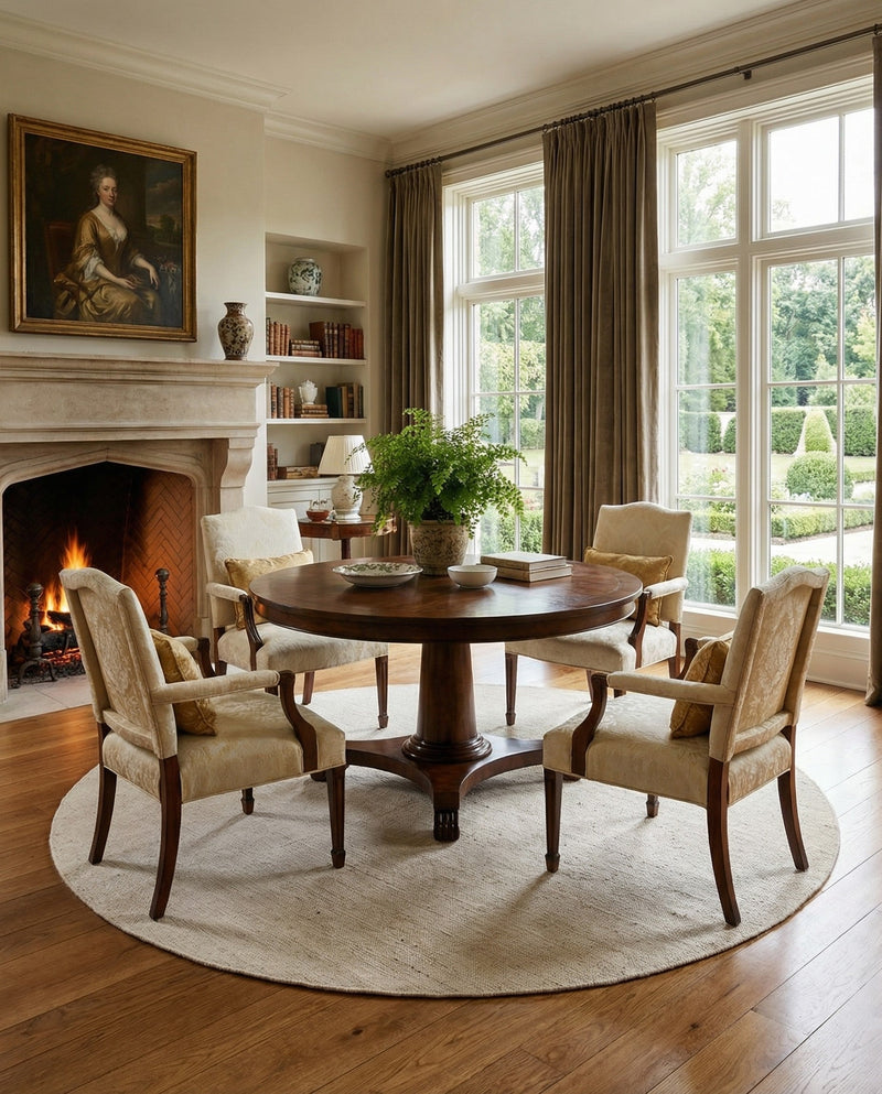 Berkshire Estate Collection Area Rug - Windsor (Vanilla Bean) Round Vanilla Bean  lifestyle 41