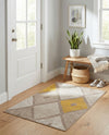 Coastal Haven Collection Area Rug -  Anchorage Rectangle Ivory and Yellow  lifestyle 9