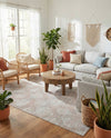 Aegean Elegance Washables Collection Area Rug -  Tinos Rectangle Rose Pink  lifestyle 25