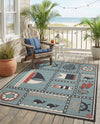Seaside Haven Rugs Collection Area Rug -  Anchorage Rectangle Blue  lifestyle 18