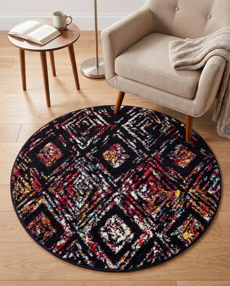 Brighton Terrace Collection Area Rug -  Ovingdean Round Multi  lifestyle 53