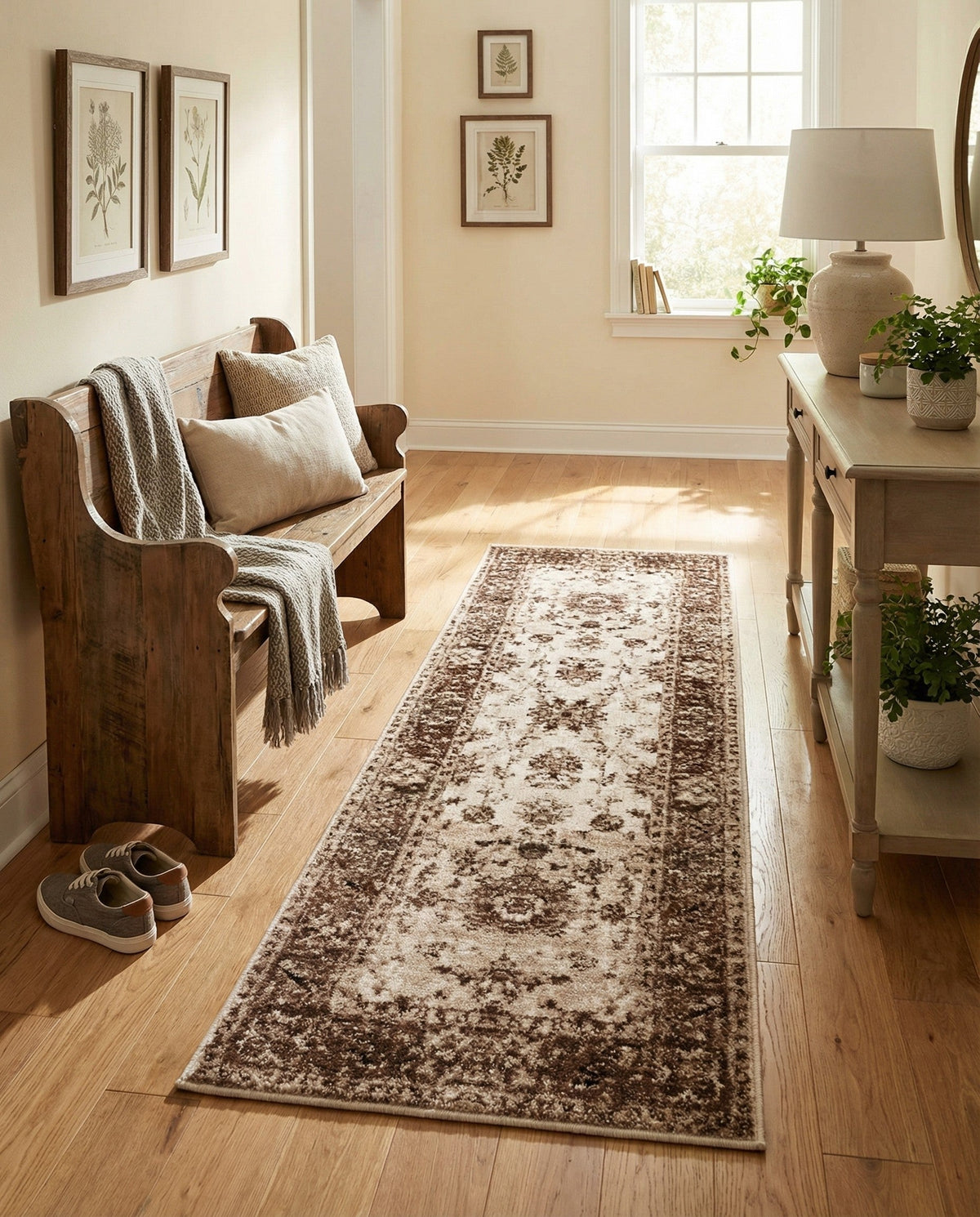 Andes Summit Collection Area Rug -  Aconcagua Runner Cream  lifestyle 91