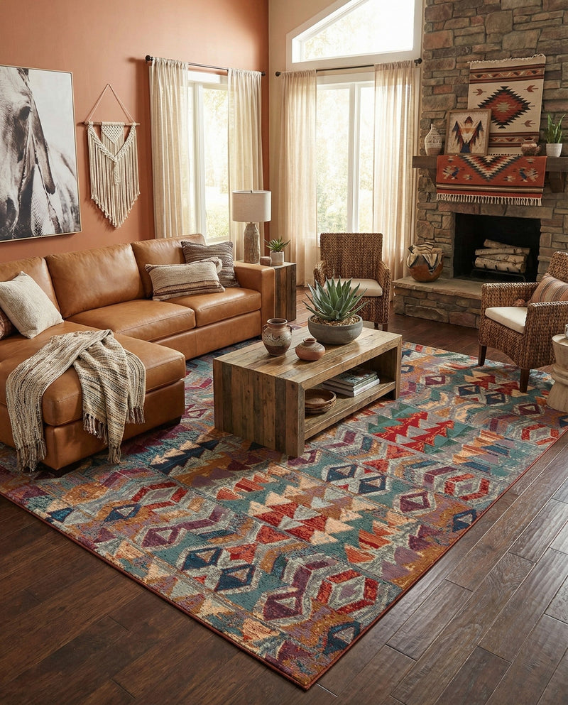 Urban Terrace Collection Area Rug -  Arcade Rectangle Multi  lifestyle 59