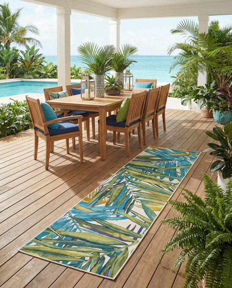 Seaside Blooms Collection Area Rug -  Arcadia Runner Multi  lifestyle 41