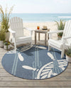 Seaside Haven Rugs Collection Area Rug - Harbor Round Navy Blue  lifestyle 38