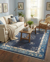 Bazaar Chic Collection Area Rug -  Ouarzazate Rectangle Navy Blue  lifestyle 10