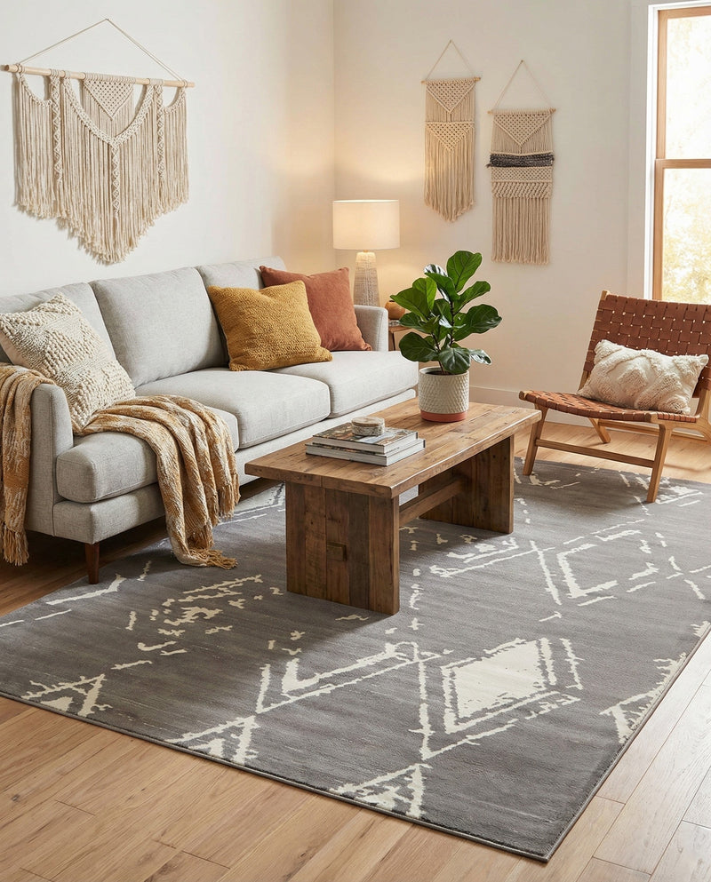 Metro Heights Collection Area Rug -  Madison Rectangle Gray  lifestyle 25