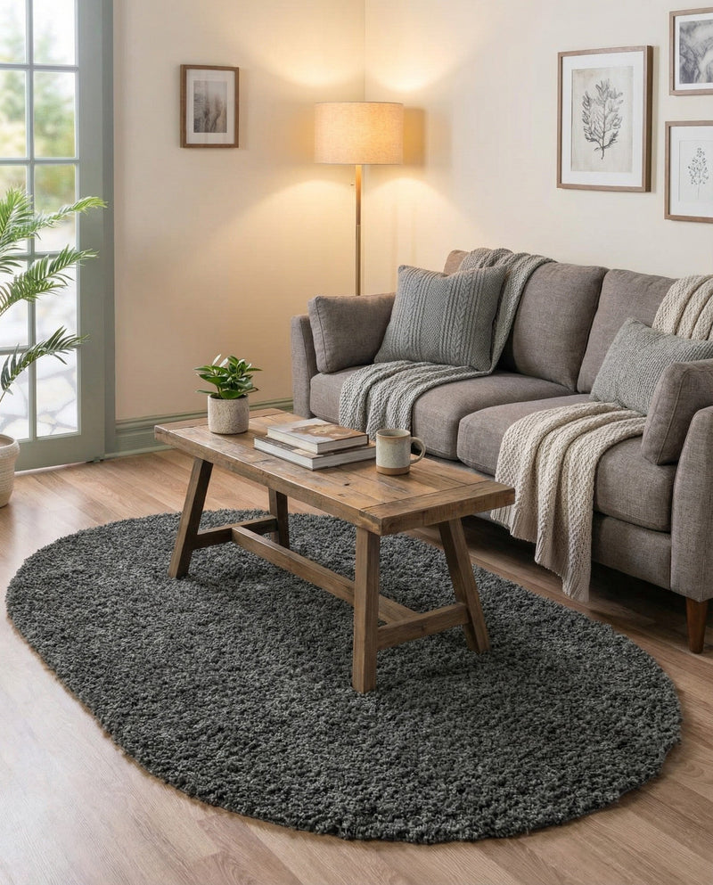 Alpine Plush Collection Area Rug -  Cortina (Peppercorn) Oval Peppercorn  lifestyle 46
