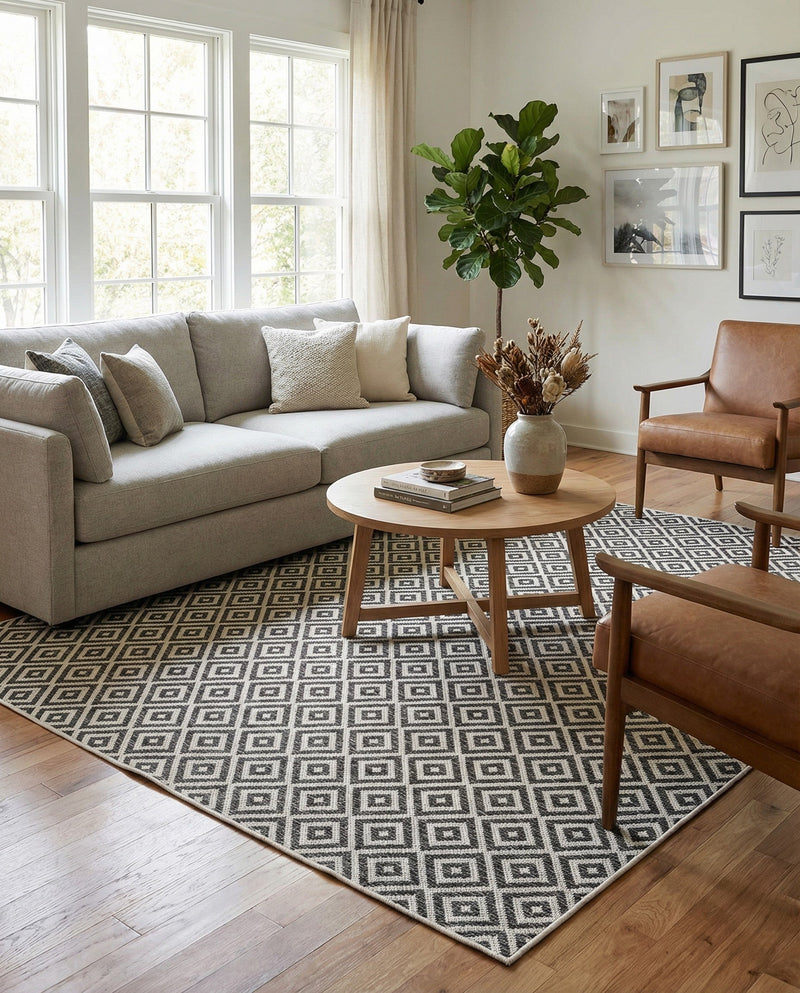 Urban Oasis Rugs Collection Area Rug -  Rooftop (Charcoal Gray) Rectangle Charcoal Gray  lifestyle 11
