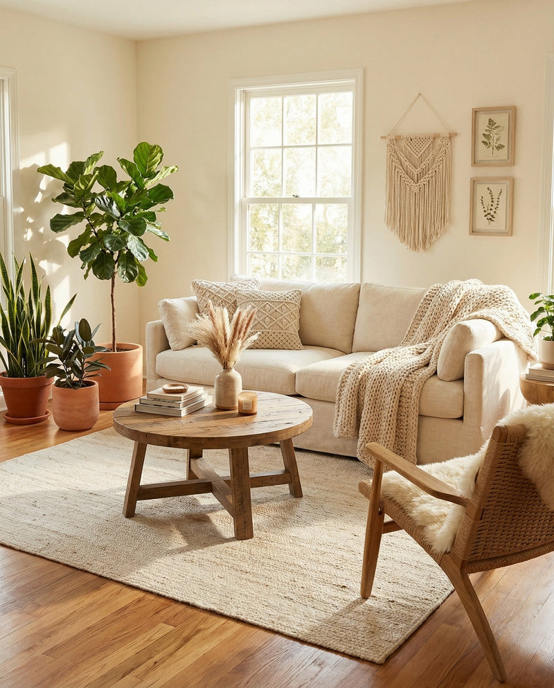 Woven Seaside Jute Collection Area Rug - Savannah (White) Rectangle White  lifestyle 7